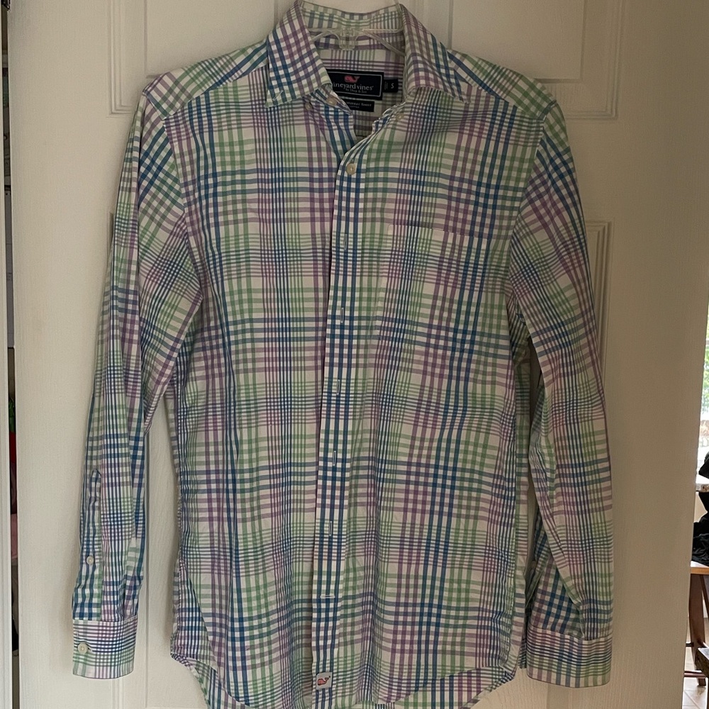 Vineyard Vines Mens Small, Button Down ,Pastel color Slim Fit, Murray Shirt